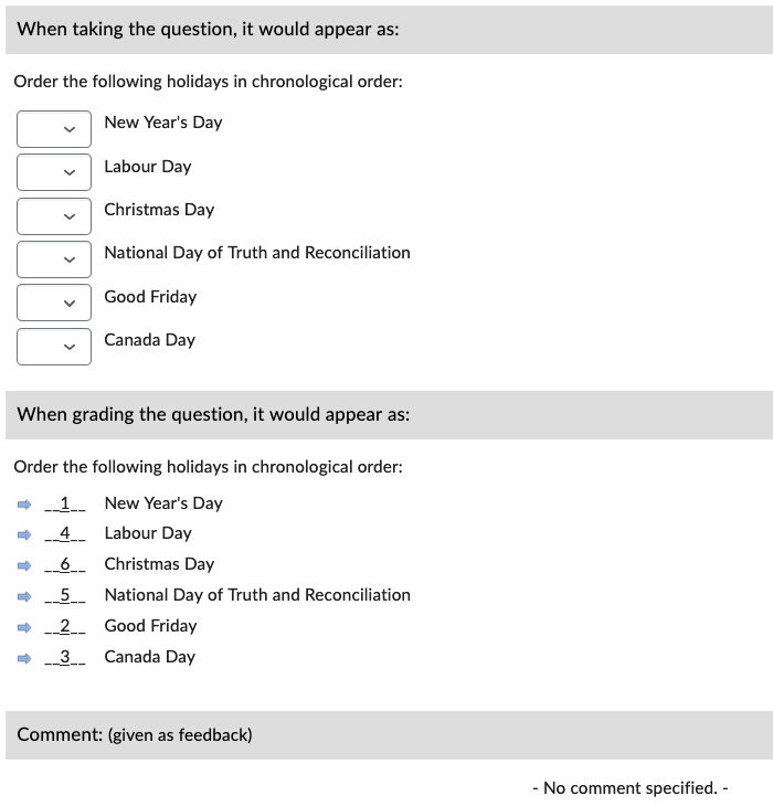 Ordering (ORD) - Qcon Guide